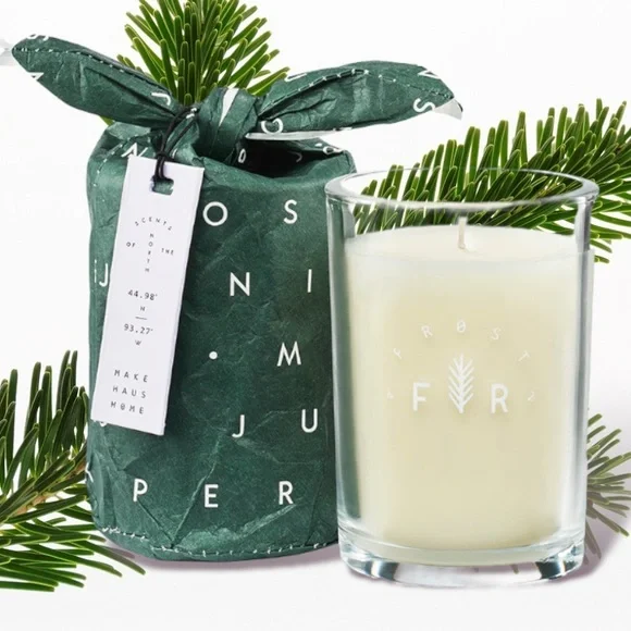 NWT Illume Frost & Fir Juniper Moss Bundled Glass Candle - Picture 1 of 15